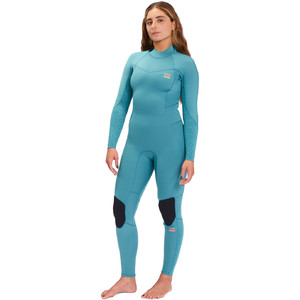 2022 Billabong Frauen Synergy 4/3mm Rckenreiverschluss Neoprenanzug F44F38 - Marine